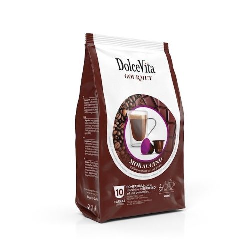 10 kusů kapslí Dolce Vita Mokaccino příchuť Nespresso kompatibilní