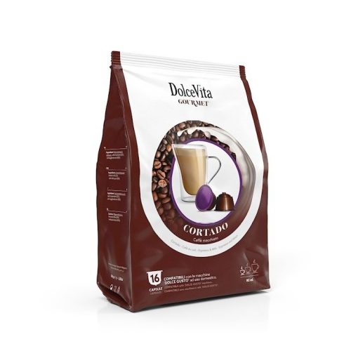 16 kusů kapslí Dolce Vita Cortado Dolce Gusto kompatibilní