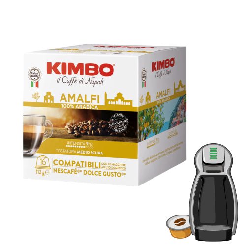 16 ks Caffè Kimbo Amalfi 100% Arabica kapsle kompatibilní s DOLCE GUSTO