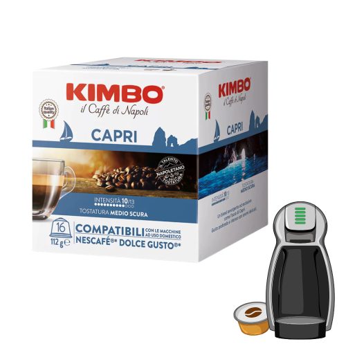 16 ks Caffè Kimbo Capri kapsle kompatibilní s DOLCE GUSTO