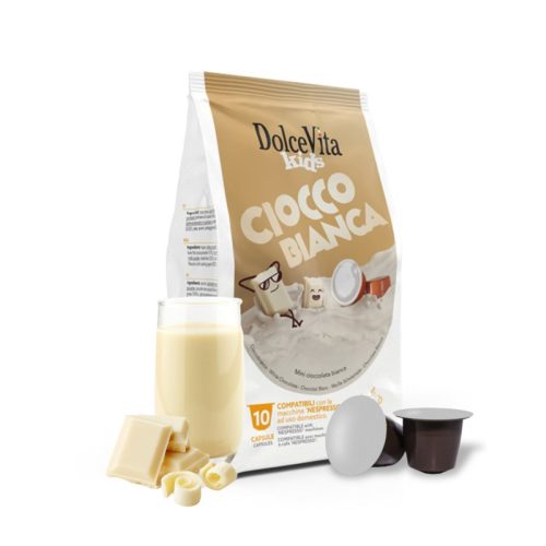 10 kusů kapslí Dolce Vita Cioccobianca Nespresso kompatibilní