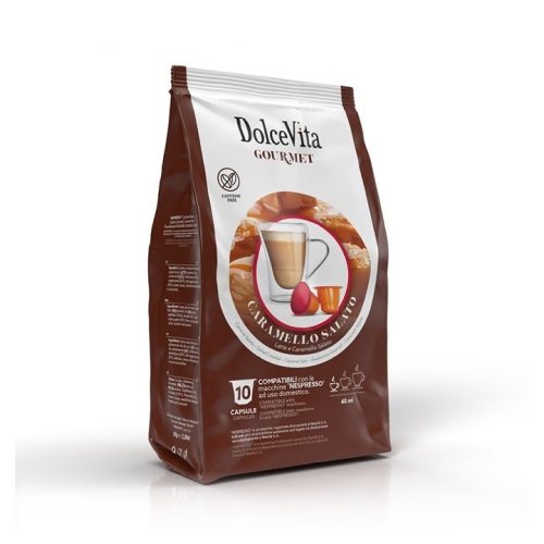 10 kusů kapslí Dolce Vita Slaný karamel Nespresso kompatibilní