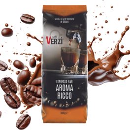   1 kg Caffé VERZI Espresso Bar AROMA RICCO směs celých kávových zrn