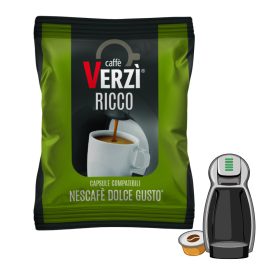 1 ks Caffè Verzì RICCO kapsle kompatibilní s Dolce Gusto
