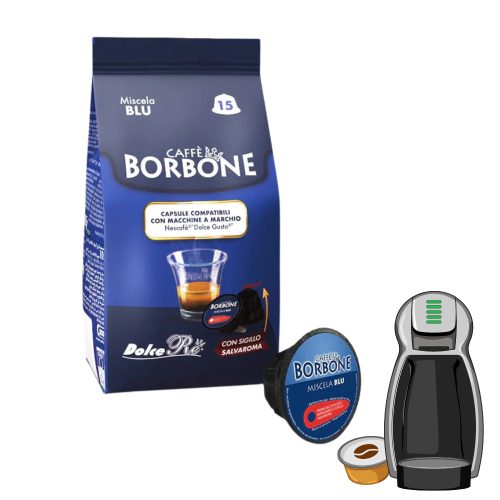 15 ks Caffè Borbone Miscela Blu kapsle kompatibilní s DOLCE GUSTO